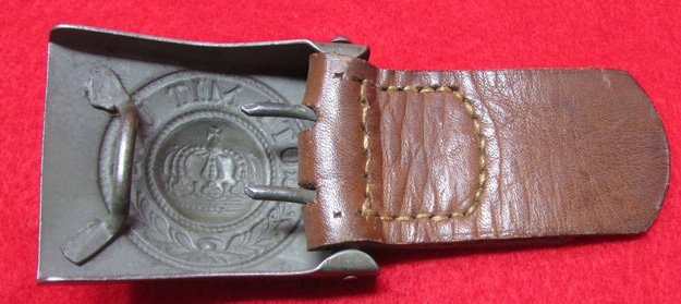  German WWI, M1915 Prussian Enlisted Buckle & Leather Tab — image 4