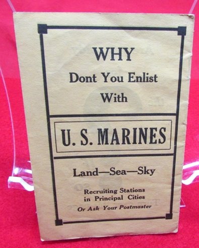  US WWI Era USMC Recruitment Booklet and Photo Lot — image 3