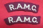 British WWI Royal Army Medical Corps Shoulder Arc's, Pair