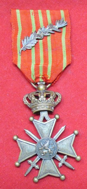  Belgian WWI Croix d Guerre w' Palm — image 2