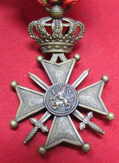  Belgian WWI Croix d Guerre w' Palm — image 3