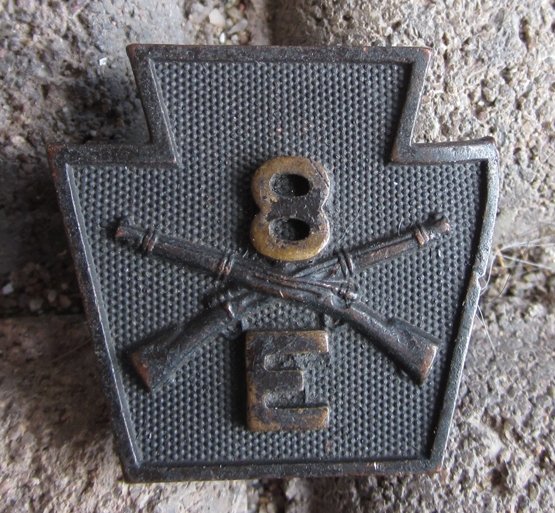  US Pre WWI, Pennsylvania National Guard Collar Insignia, 8 E — image 2