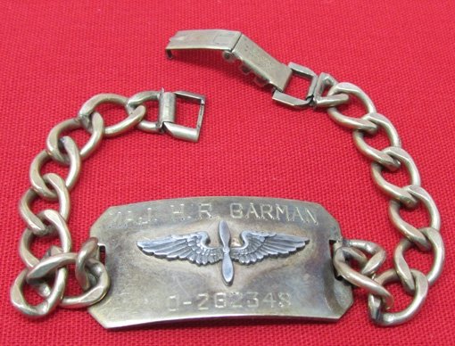  US WWII Aircorps ID Bracelet for a Major — image 3