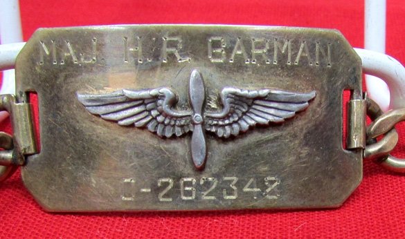  US WWII Aircorps ID Bracelet for a Major — image 5