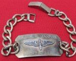 US WWII Aircorps ID Bracelet for a Major
