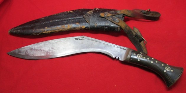  India Made, Nepalese Kukri & Sheath, Horn Grip — image 5
