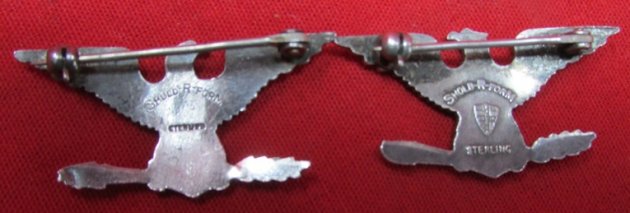  US WWII Era, Army Full Colonel Shoulder Rank, Sterling, Shold-R-Form — image 3