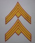 US WWI Era USMC 1st Sergeant Dress Chevrons, Pair