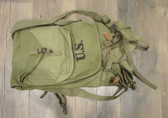  US WWII M1928 Haversack, Meatcan Pouch & Extender, Newton MFg Co  1942 — image 2