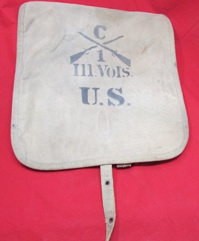  US Indian Wars Era, P1878 Haversack, Co. C., 1st Illinois Vol. Inf'y, Spanish-American War — image 2