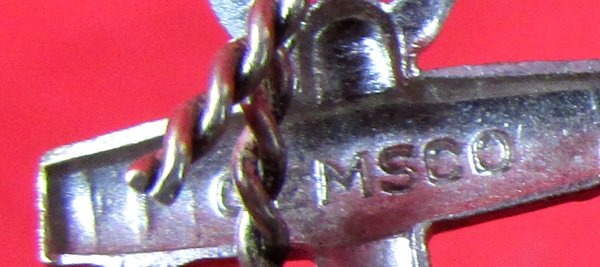  US Post WWII, USMC Officer Dress Hat Emblem, GEMSCO — image 2