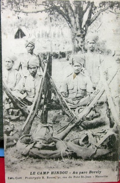  French WWI Postcard, Le Camp Hindoo — image 2