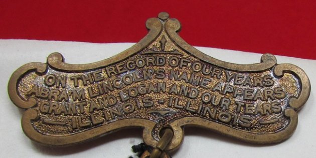  US Post Civil War, GAR National Encampment Souvenir Badge, 1900, Chicago Ill., Made From Captured Cannon — image 3