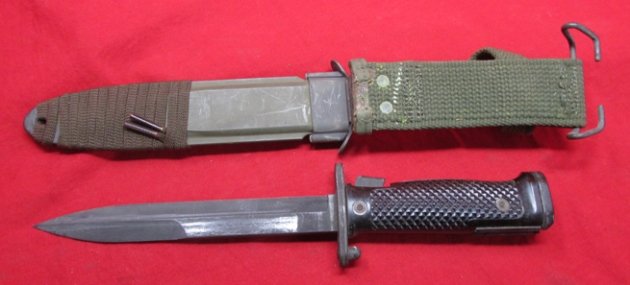  US 1950s M5A1 Garand Bayonet & Scabbard, Imperial Mfg — image 7