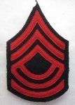 US Pre-WWI Dress Coat Chevron, Artillery, Regimental Sergeant Major