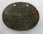 German WWI Identity Tag, Fusilier Rgt 34