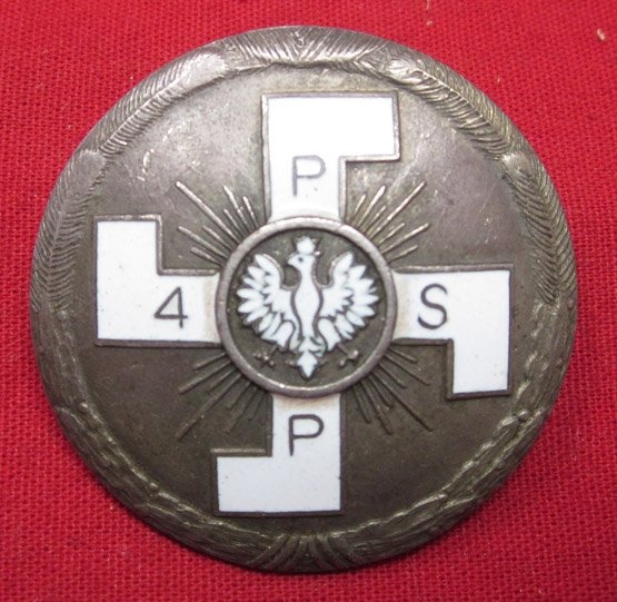 Polish WWII Regimental Badge, Collectors Copy, 4th Rifle Battalion — image 2