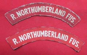 British WWII Royal Northumberland Fusiliers Shoulder Arcs