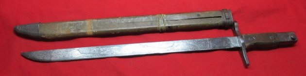  Japanese WWII Late Type 30 Bayonet, Wooden Scabbard, Toyoda Mfg. — image 6