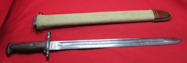  US WWI M1905 Bayonet, SA 1918, Replica Scabbard — image 6