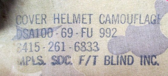  US Vietnam War Era Mitchell Pattern Camouflage Helmet Cover — image 3