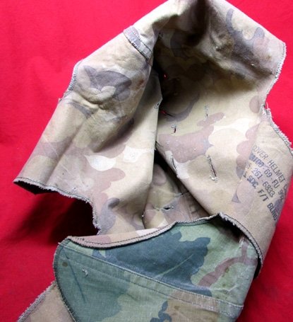  US Vietnam War Era Mitchell Pattern Camouflage Helmet Cover — image 4