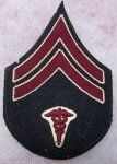 US Pre-WWI Dress Coat Chevron, Corporal Medical Department