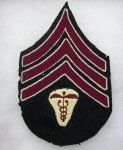 US Pre-WWI, Dress Coat Chevron, Sergeant, Medical Department