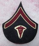US Pre-WWI Dress Coat Chevron, Lance Corporal, Medical Department