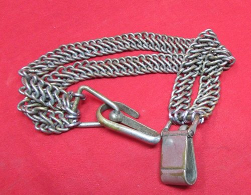  Japanese WWII Sword Belt Hanger, Double Link Strap — image 3