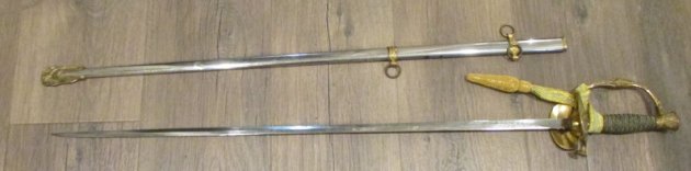  US Post Civil War, M1860 Staff Officers Sword, Deluxe Grade, M.C.Lilly Retailer, German Blade — image 4