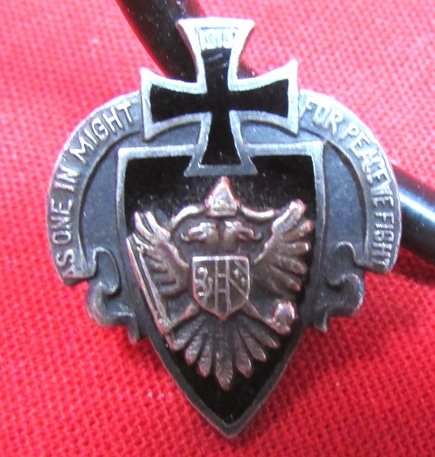  Interesting WWI Patriotic Pin, English Text — image 2