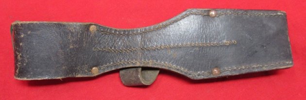  German WWII Leather S84/98 Mounted Pattern Bayonet Frog — image 3