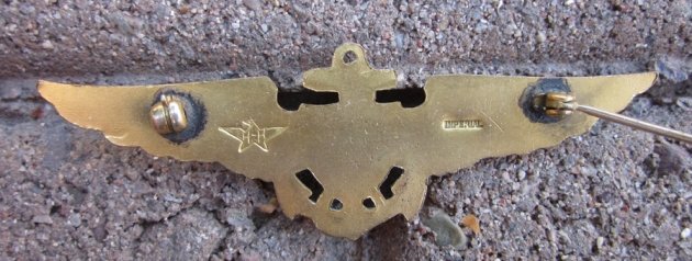 US WWII US Navy Pilot Wings, Pinback, Hilborn-Hamburger Imperial — image 3