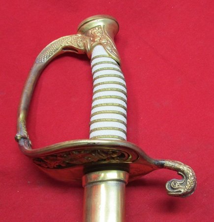  US Korean War Era, M1852 US Navy Officers Sword, USA MADE, Identified — image 2