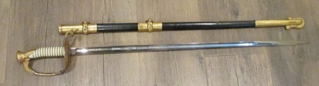  US Korean War Era, M1852 US Navy Officers Sword, USA MADE, Identified — image 8
