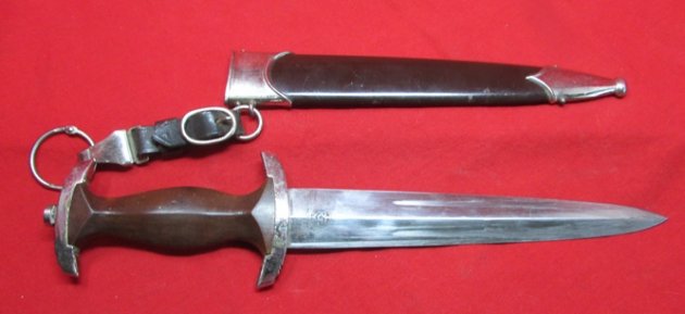  German WWII M1933 SA Enlisted Dagger & Hanger, RZM M7/91 Carl Spitzer — image 8