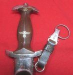 German WWII M1933 SA Enlisted Dagger & Hanger, RZM M7/91 …
