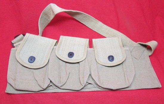  US WWI BAR Gunners Belt, Light OD Canvas,  LONG 18, USMC Pattern — image 2