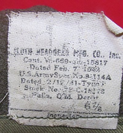  US WWII Army Enlisted Wool Overseas Hat, Coastal Artillery, 1942 — image 5