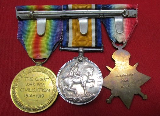  British WWI Medal Trio, Mercantile Marine Reserve, Storekeeper Carmichael — image 3