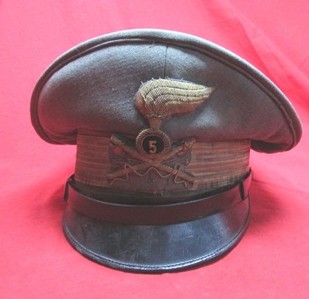  Italian WWII Army Officers Visor Hat, Capitain, Mining Troops — image 2