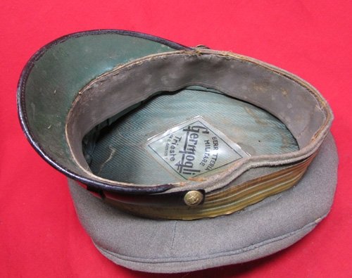  Italian WWII Army Officers Visor Hat, Capitain, Mining Troops — image 6