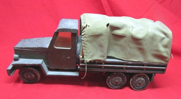 US WWII Era Handmade Deuce & Half Toy Truck — image 2