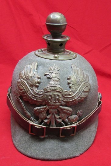  German WWI Prussian Pressed Felt Artillery Enlisted Kugelhelm — image 2