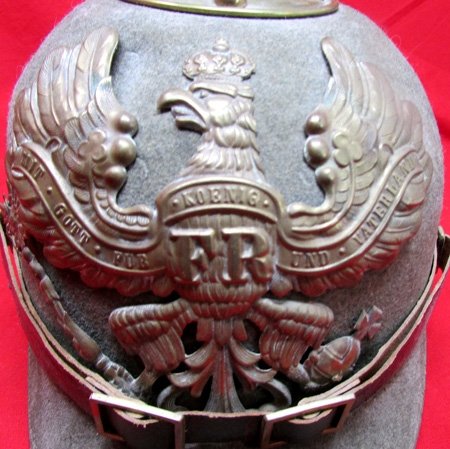  German WWI Prussian Pressed Felt Artillery Enlisted Kugelhelm — image 3