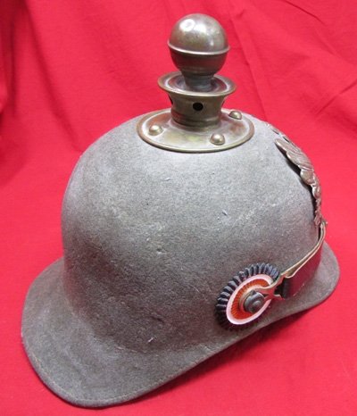  German WWI Prussian Pressed Felt Artillery Enlisted Kugelhelm — image 4