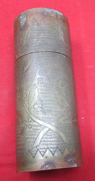  US WWI Large Size, Trench Art Lighter, Souvenir of France — image 3