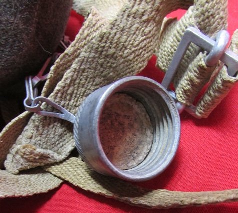  Italian WWII Era Canteen, Cover with Carrying Strap — image 4