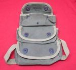 US WWII 3 Pocket Canvas Grenade Pouch, 1944